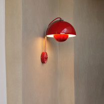 Vermilion Red &Tradition Flowerpot VP8 Wall Light