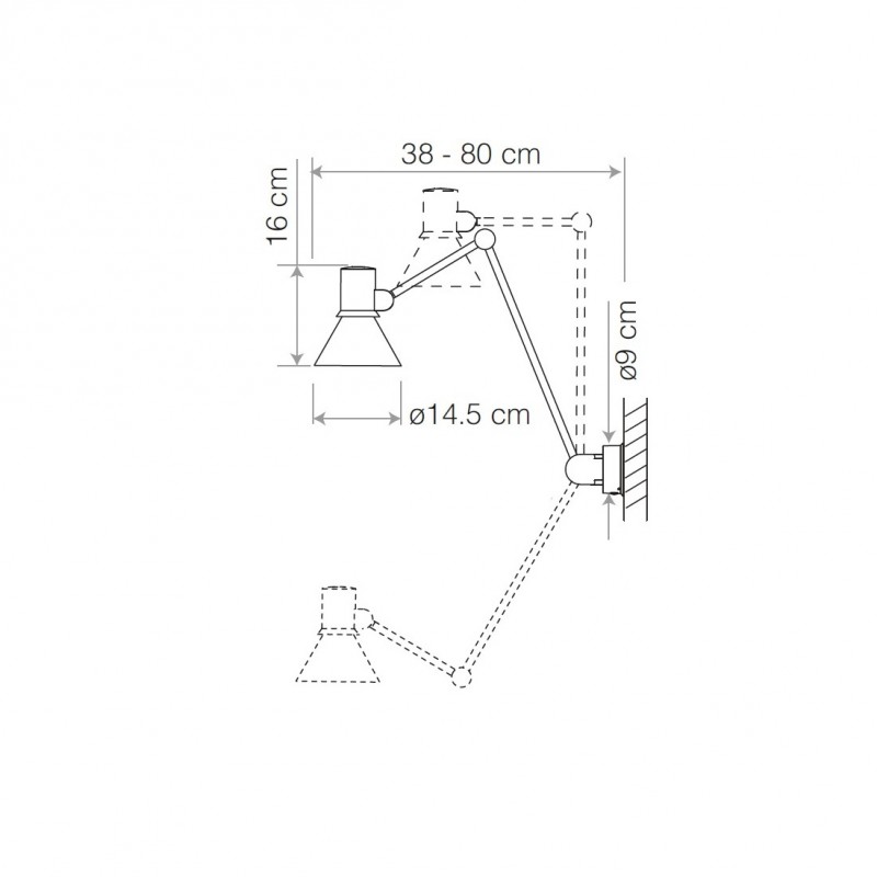 Specification Image for Anglepoise Type 80 W3 Wall Light