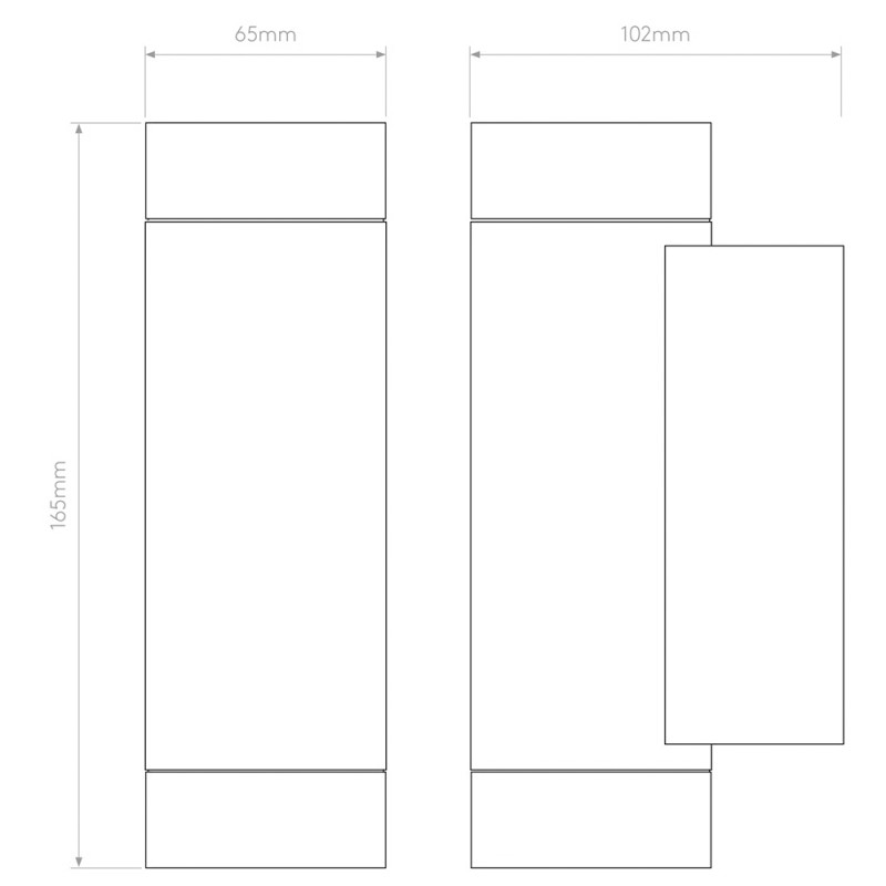 Specification Image for Astro Dartmouth Twin Wall Light