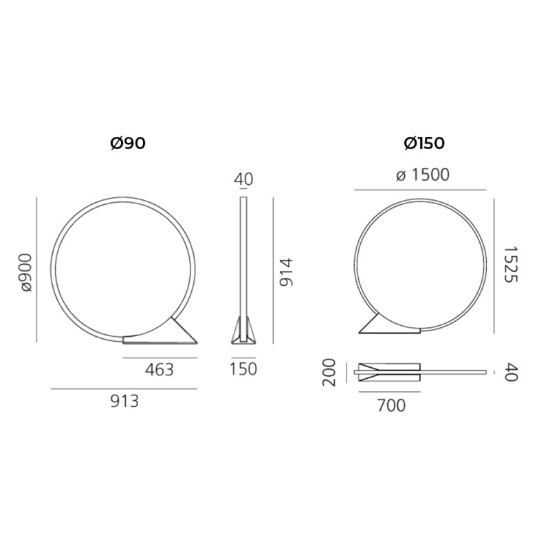 Specification Image for Artemide Architectural O Outdoor LED Floor Lamp