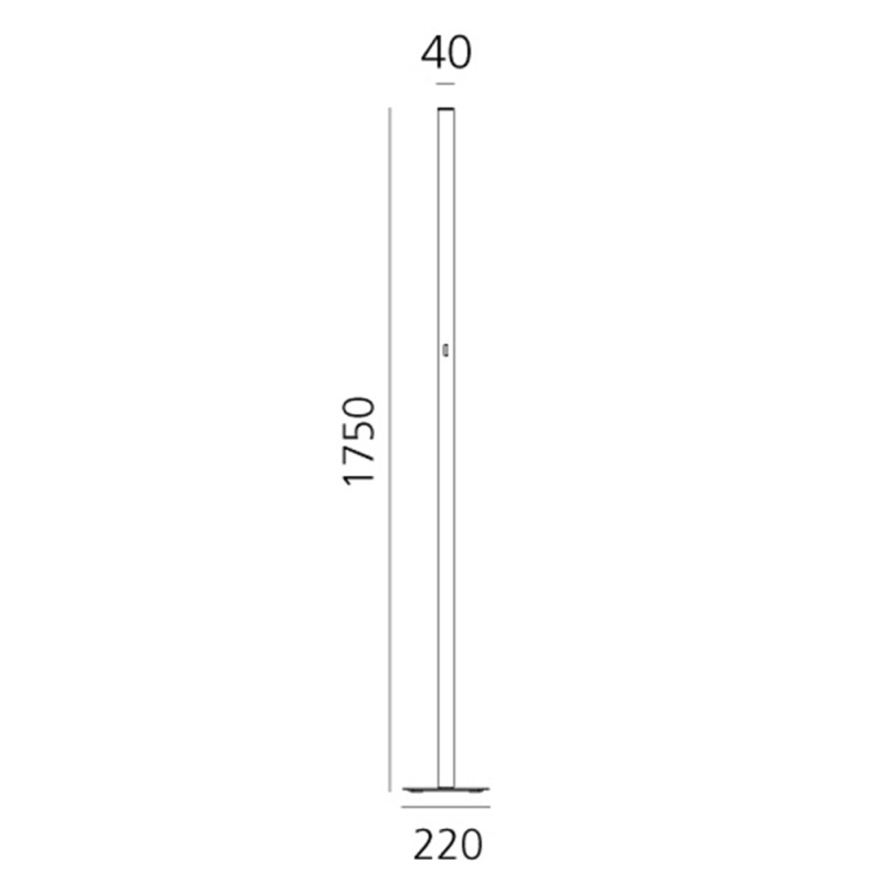 Specification Image for Artemide Ilio Mini LED Floor Lamp App Compatible
