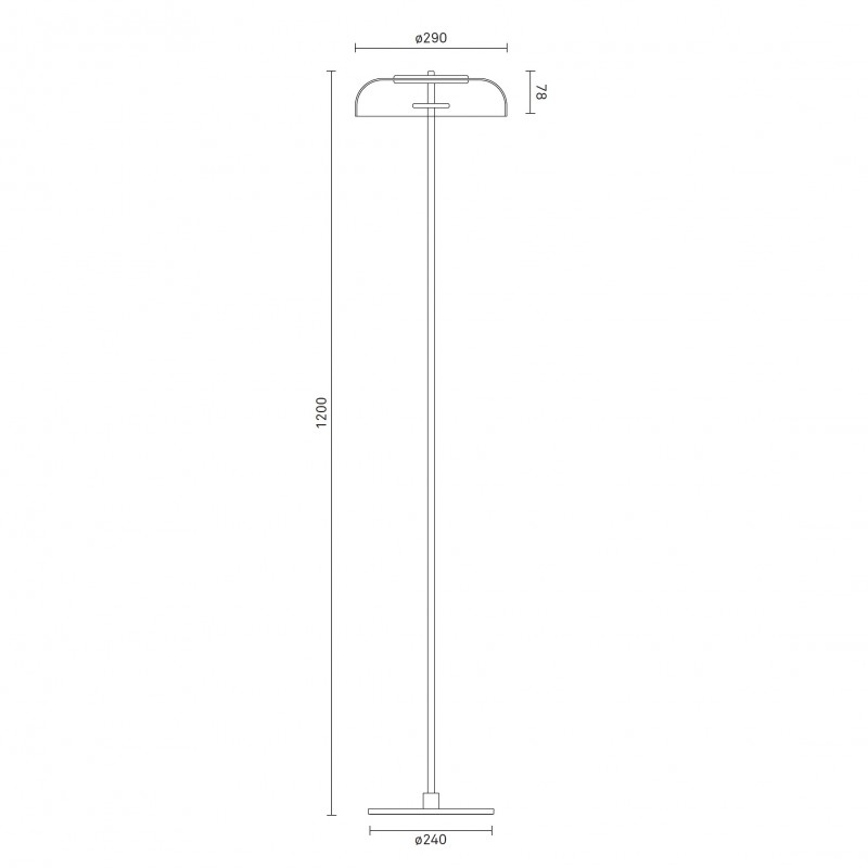 Specification image for Nuura Blossi LED Floor Lamp