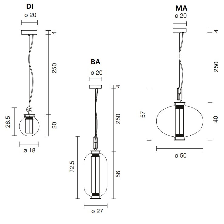 Parachilna Bai T LED Pendant Specification 