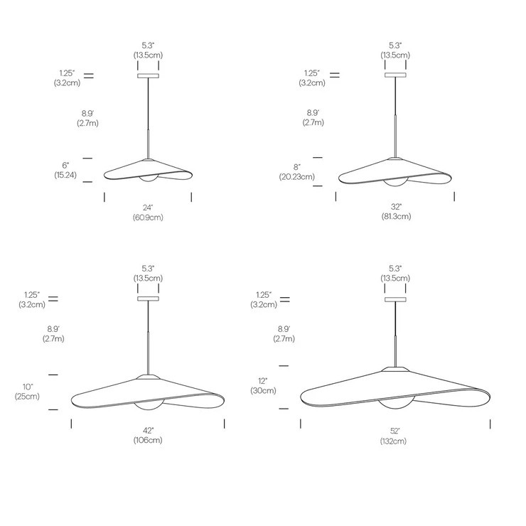 Pablo Bola Felt LED Pendant Light Specification 