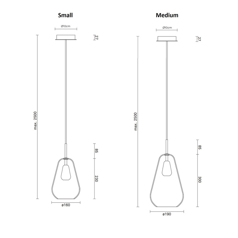 Specification image for Nuura Anoli 1 Pendant