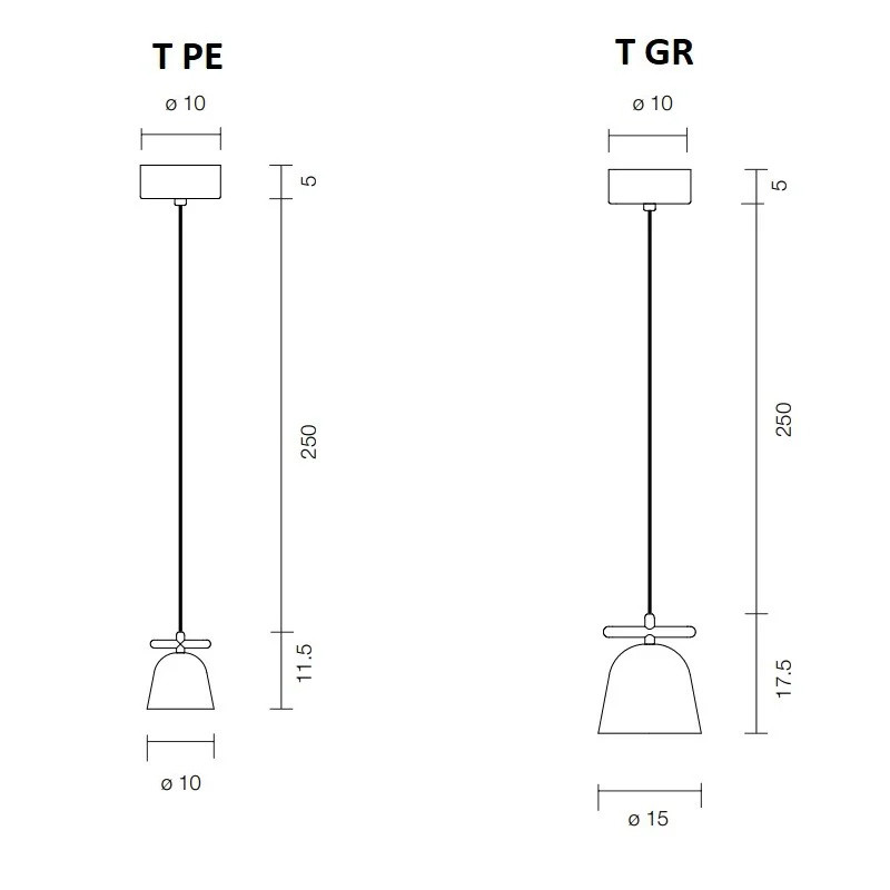 Parachilna Lighto T LED Pendant Light Specification 