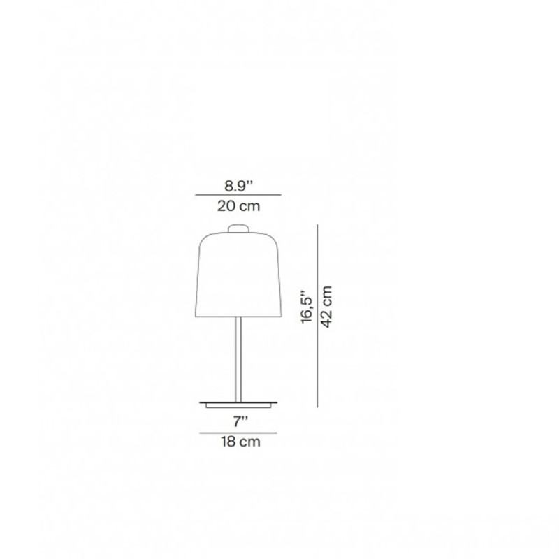Specification image for Luceplan Zile Table Lamp