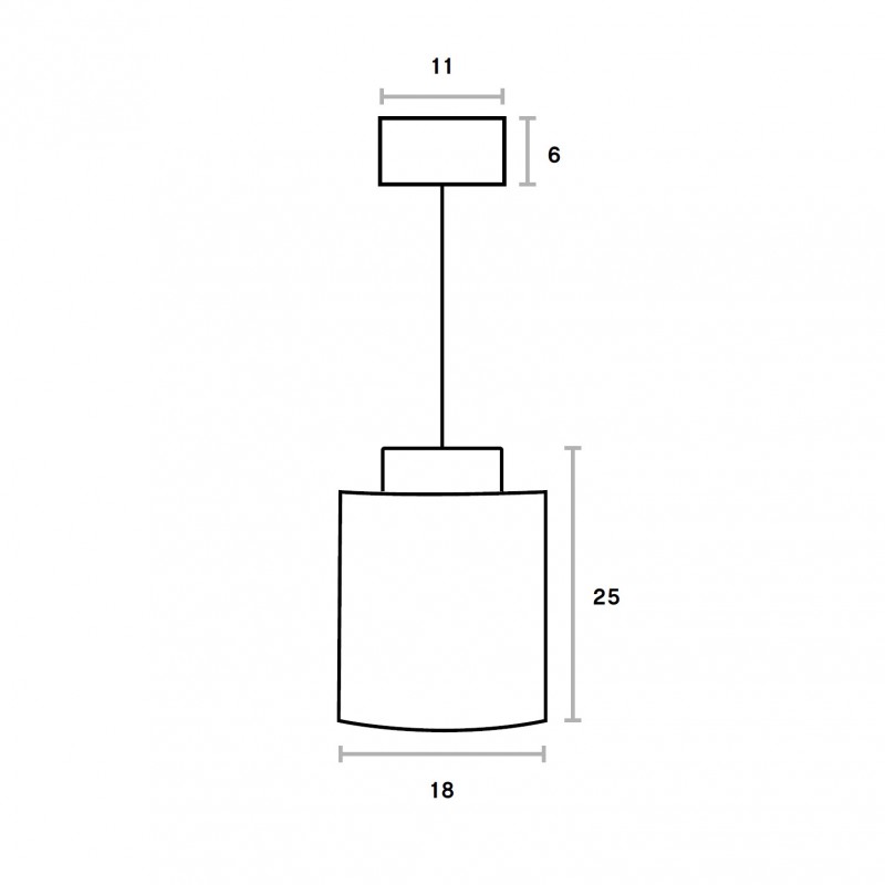 Specification image for Pholc Donna 18 Pendant