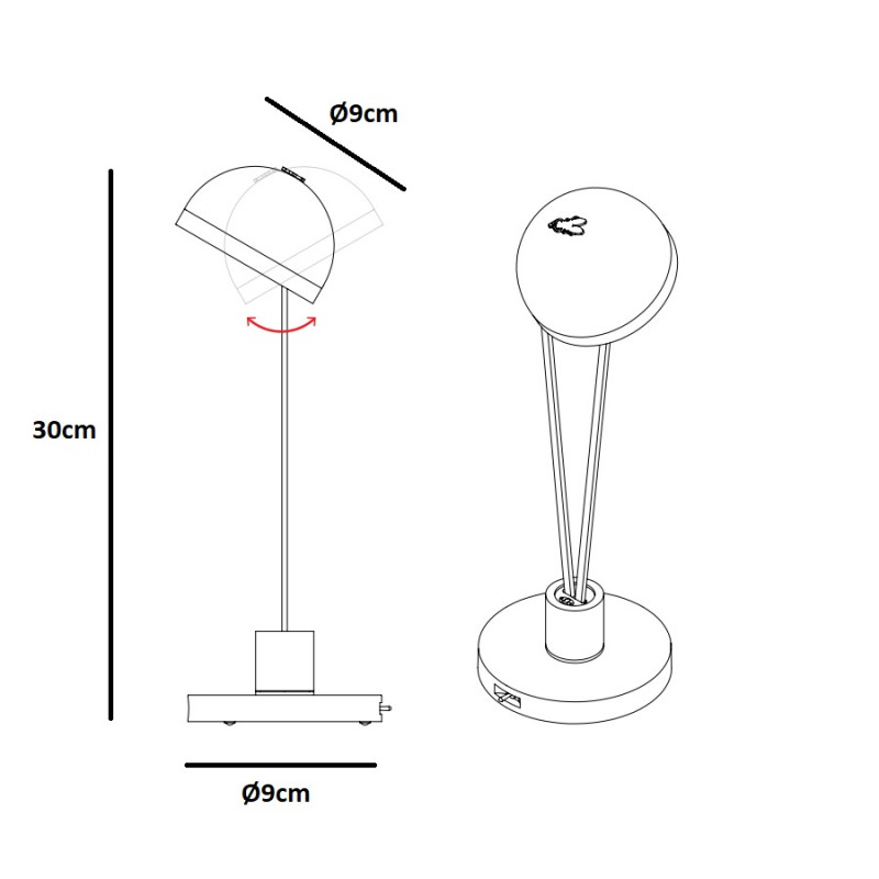 Specification Image for Catellani & Smith Ale BE T LED Portable Table Lamp