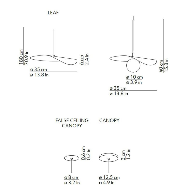 Specification image for KDLN Flow Suspension Light