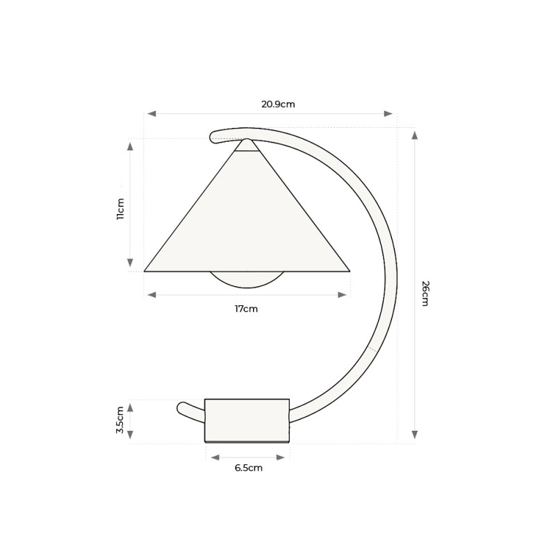 Specification Image for Ferm Living Meridian Portable Lamp