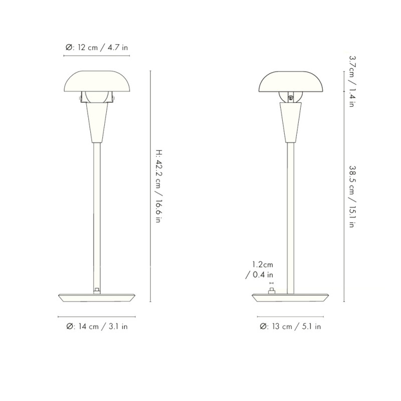 Specification Image for Ferm Living Tiny Table Lamp