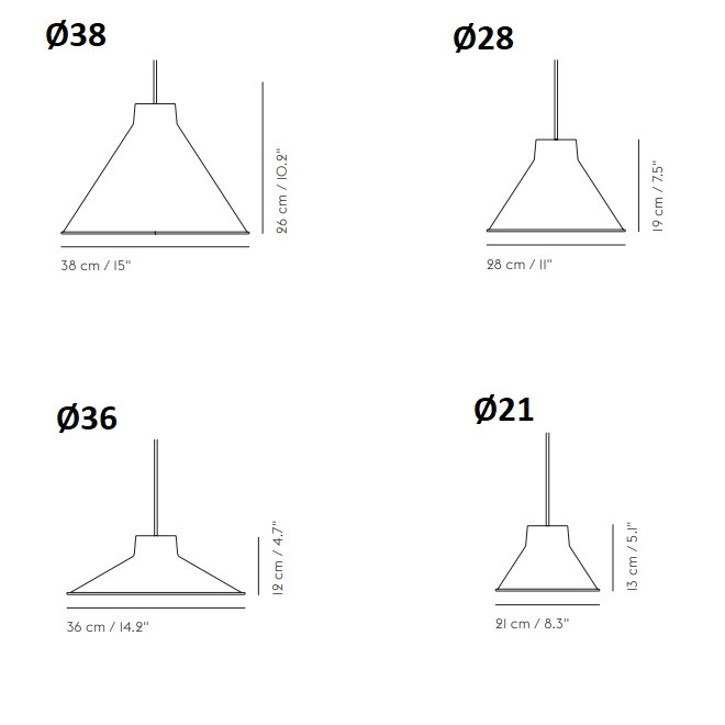 Specification Image for Muuto Top Pendant Light