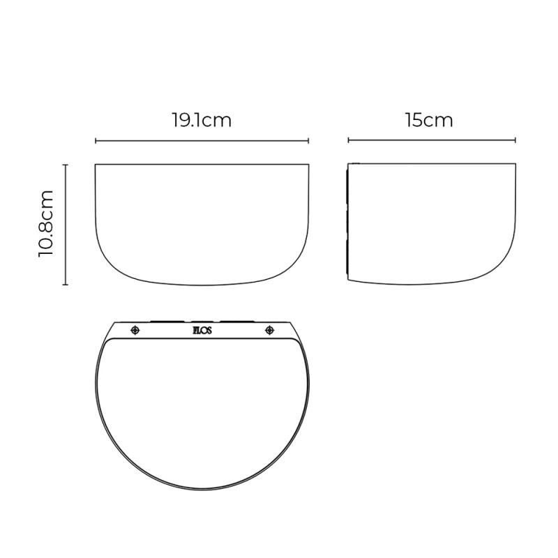 Specification Image for Flos Bellhop Wall Up LED Light