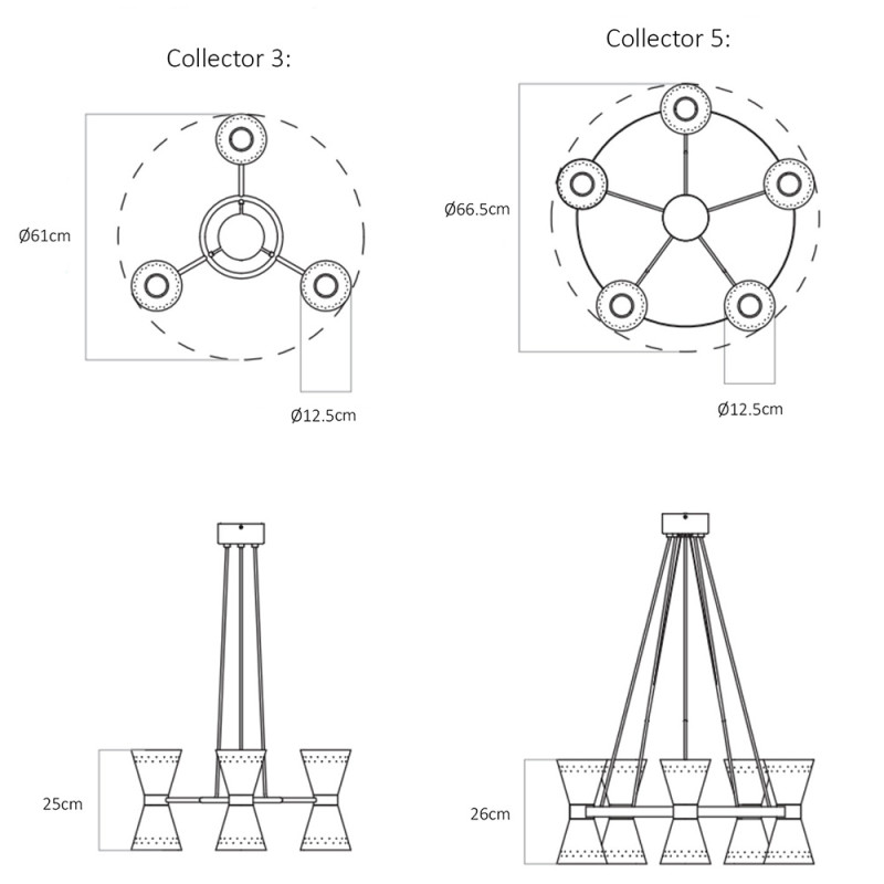 Specification Image for Audo Copenhagen Collector Chandelier