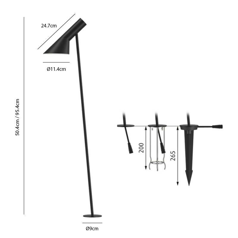 Specification Image for AJ LED Garden Bollard