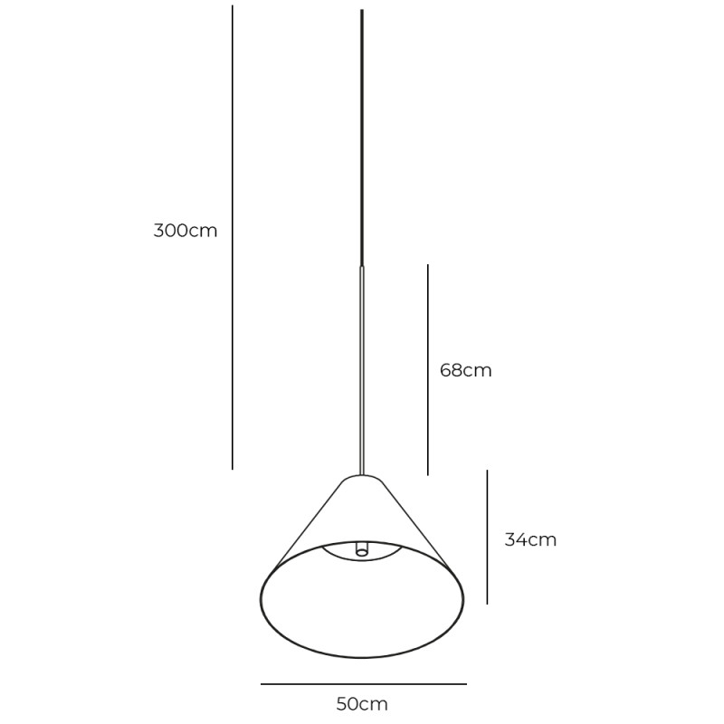 Specification Image for Davide Groppi Sottosopra LED Pendant