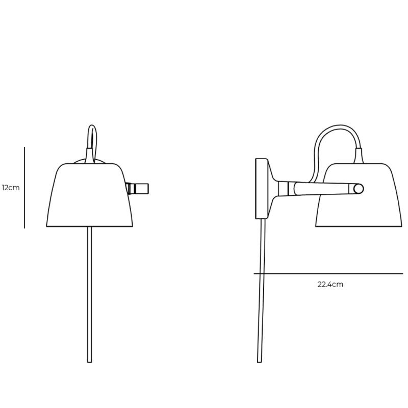 Specification Image for Normann Copenhagen Tub Wall Lamp