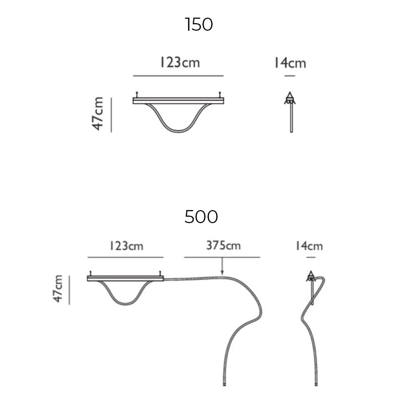 Specification Image for Moooi Tubelight LED Suspension