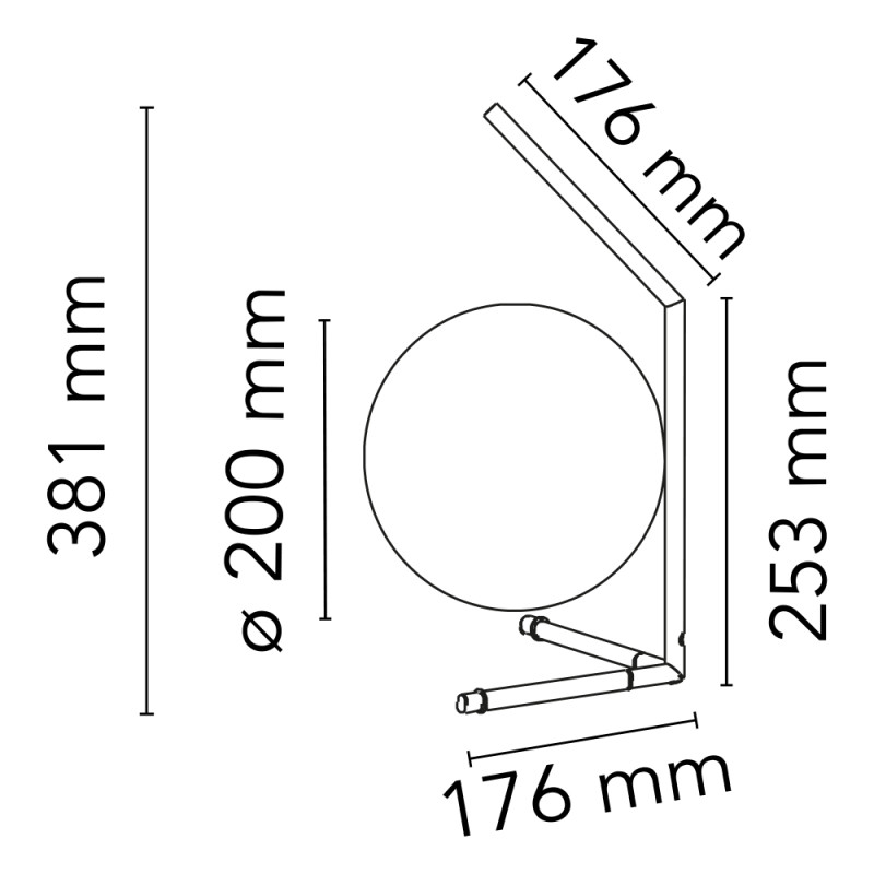 Specification Image for Flos IC 10-Year Anniversary Table Lamp