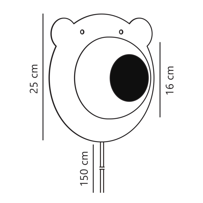 Specification Image for Nordlux Bruna Bear Wall Light