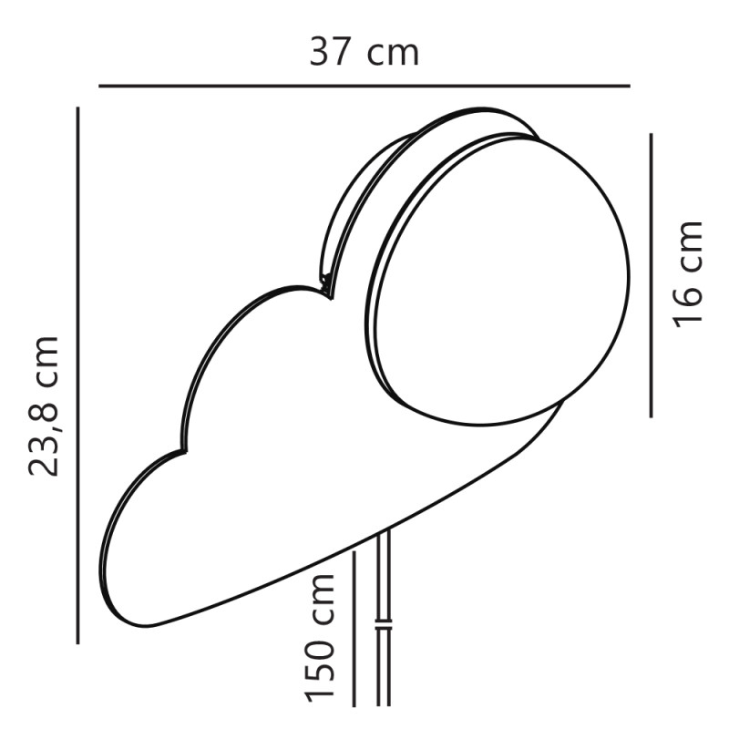 Specification Image for Nordlux Skyku Cloud Wall Light