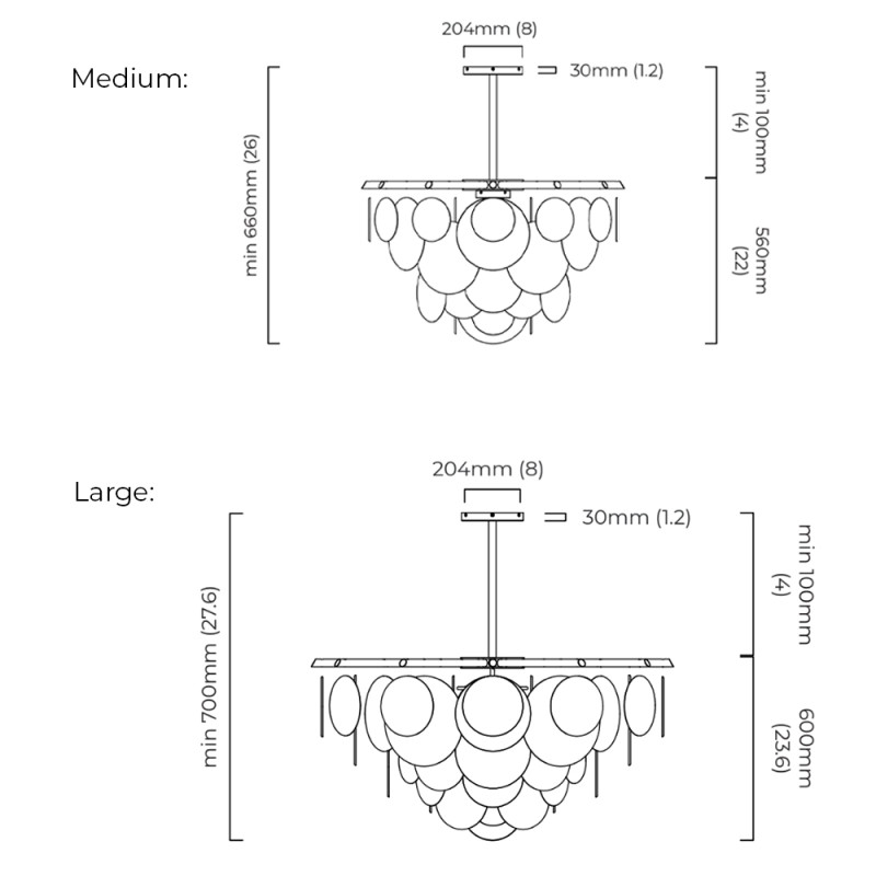 Specification Image for CTO Lighting Nimbus Round Pendant