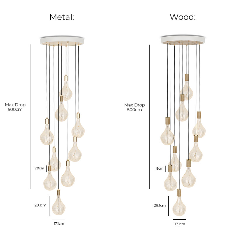 Specification Image for Tala Voronoi II Nine Pendant