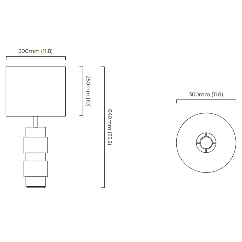 Specification Image for CTO Lighting Ring Table Lamp