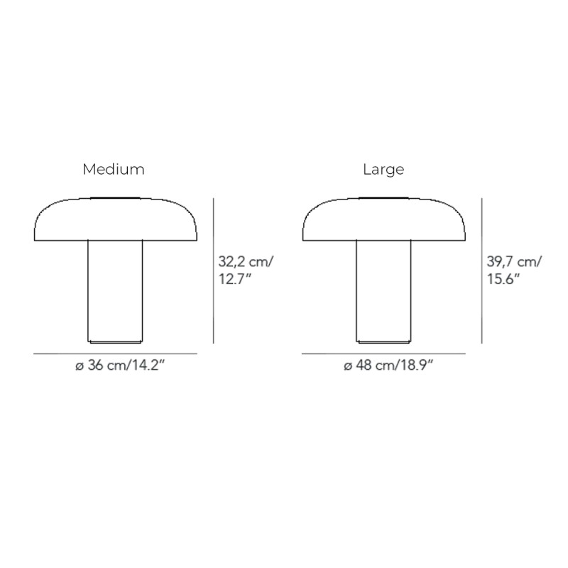 Specification Image for Fontana Arte Tropico LED Table Lamp