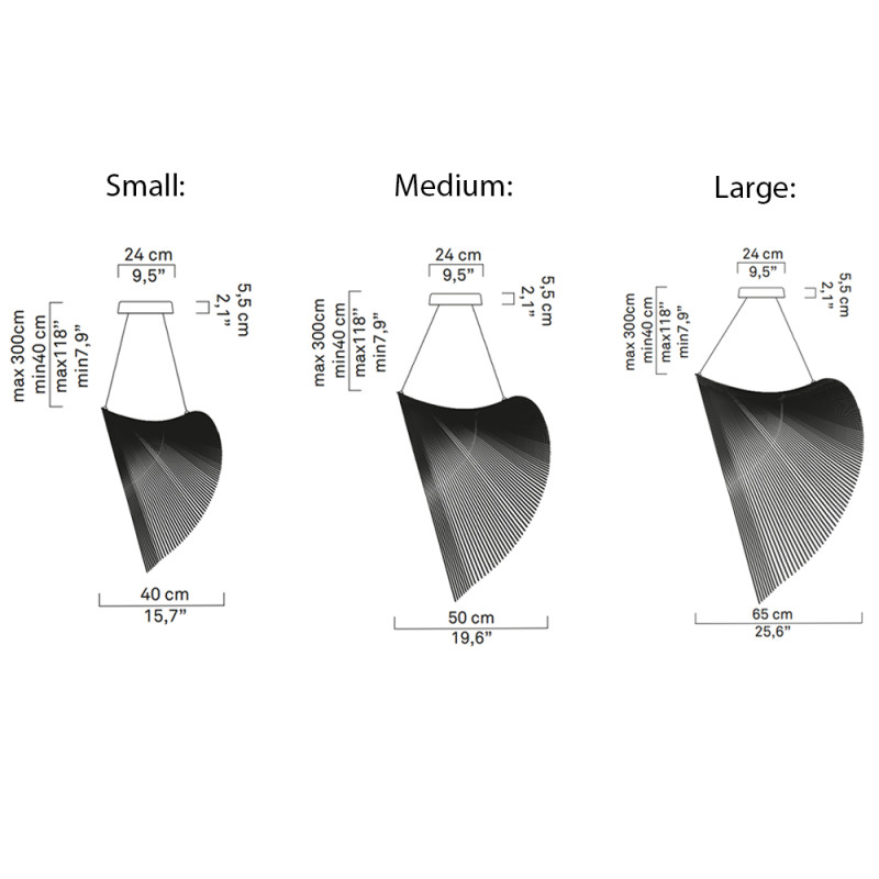 Specification Image for Luceplan Illan LED Suspension
