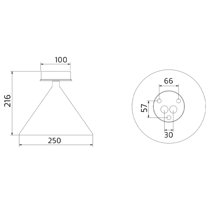 Specification Image for Zero Lumo LED Ceiling Light