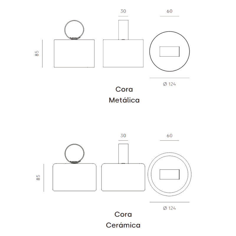 Specification Image for Aromas Del Campo Cora LED Portable Lamp