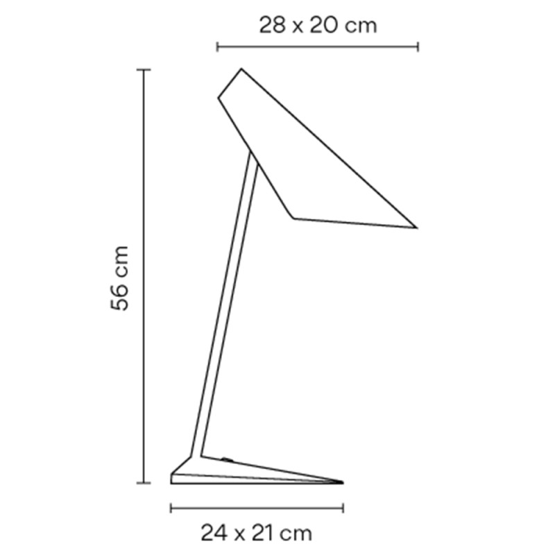 Specification Image for Vibia I.Cono LED Table Lamp