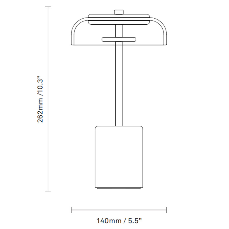 Specification Image for Nuura Blossi LED Portable Lamp