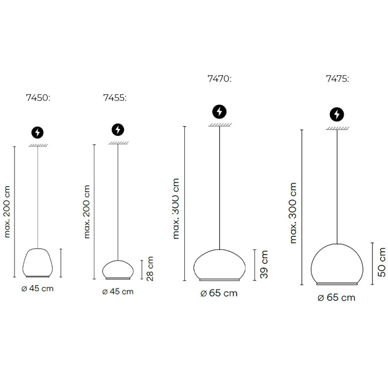 Specification Image for Vibia Knit LED Pendant