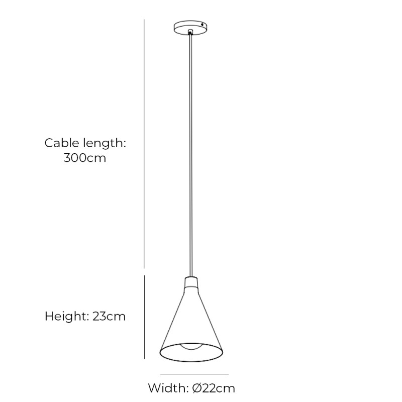 Specifications Image for Tala Bower Pendant Small
