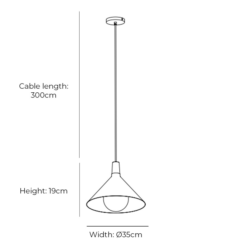 Specifications Image for Tala Bower Pendant Medium