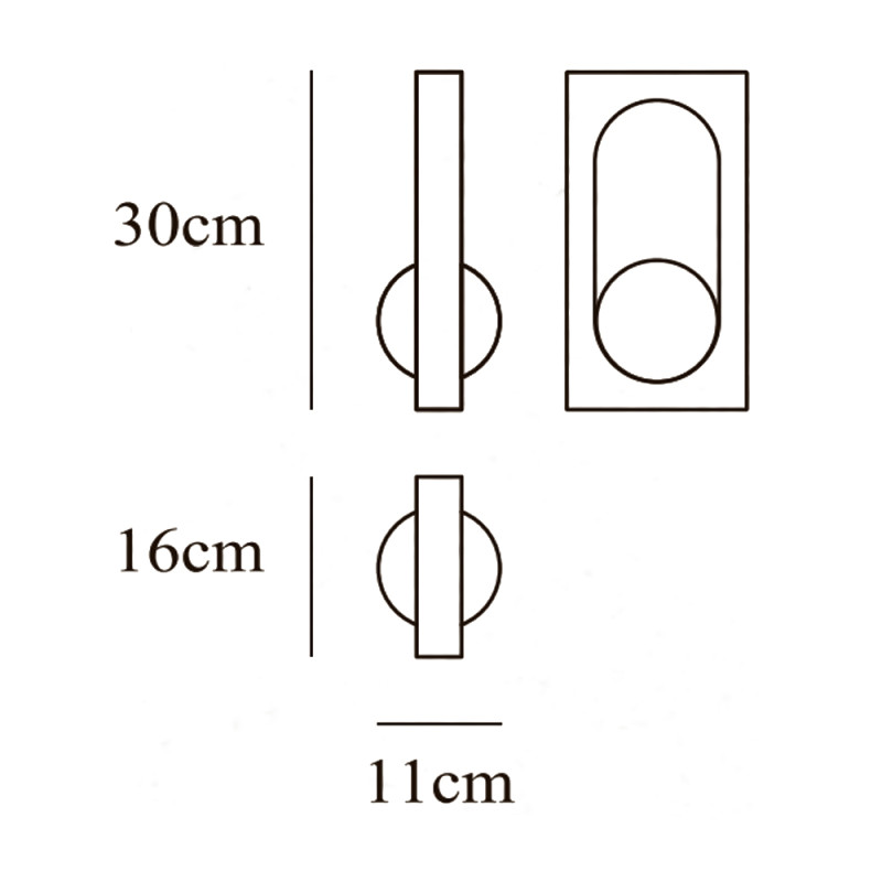 Specification Image for Lee Broom Mythos Wall Light