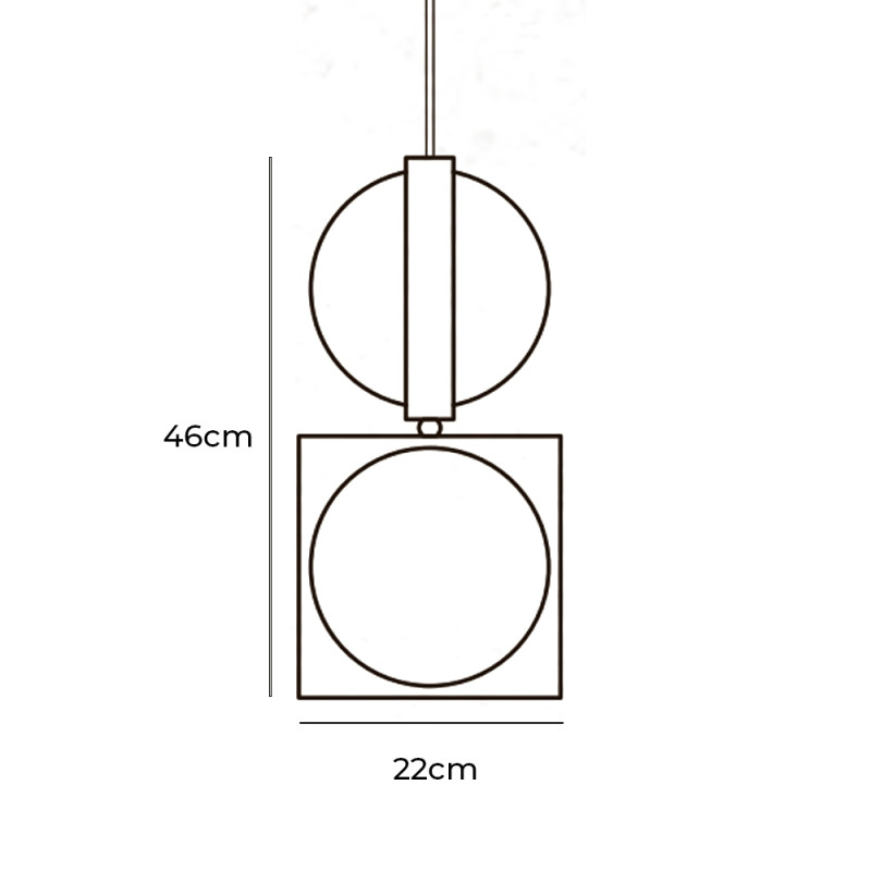 Specification Image for Lee Broom Solstice Duo Pendant