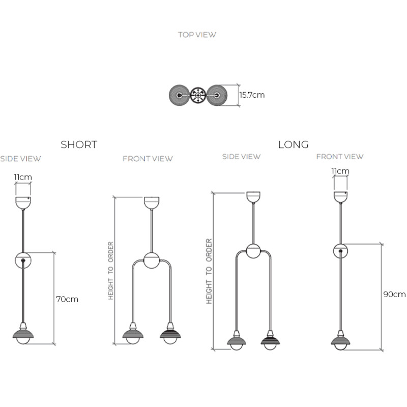 Specification Image for Bert Frank Eos Pendant Drop 2