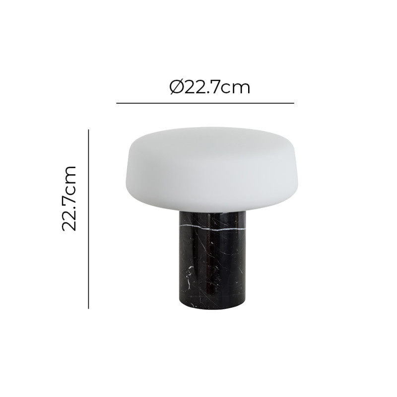 Specification Image for Solid Portable Table Lamp