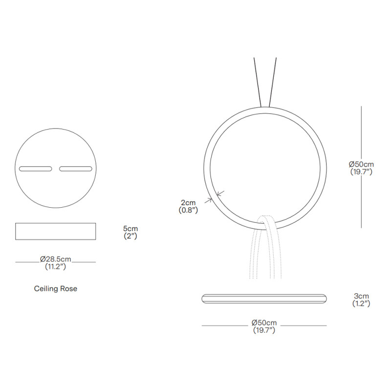Specification Image for Resident Circus 500 LED Pendant
