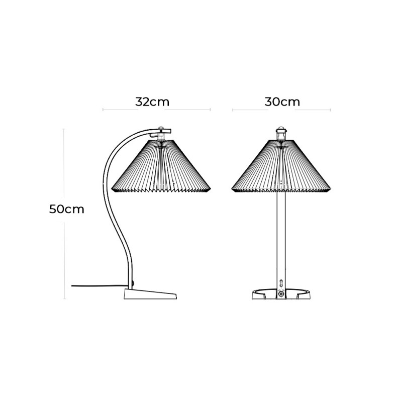 Specification Image for Gubi Timberline Table Lamp