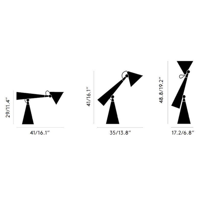 Specification Image for Tom Dixon Pose LED Table Lamp