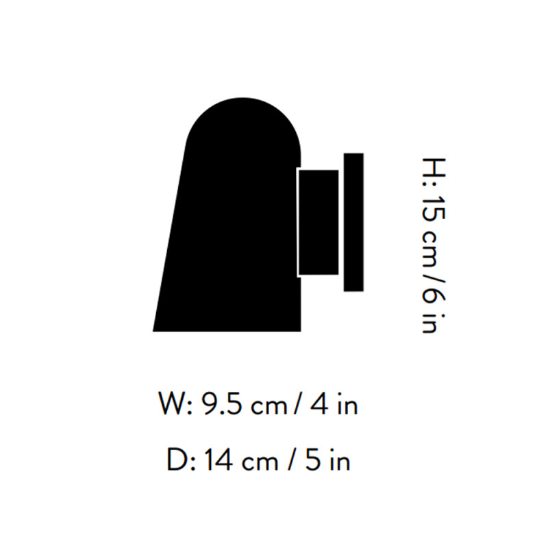 Specification Image for &Tradition Solid Outdoor Wall Light