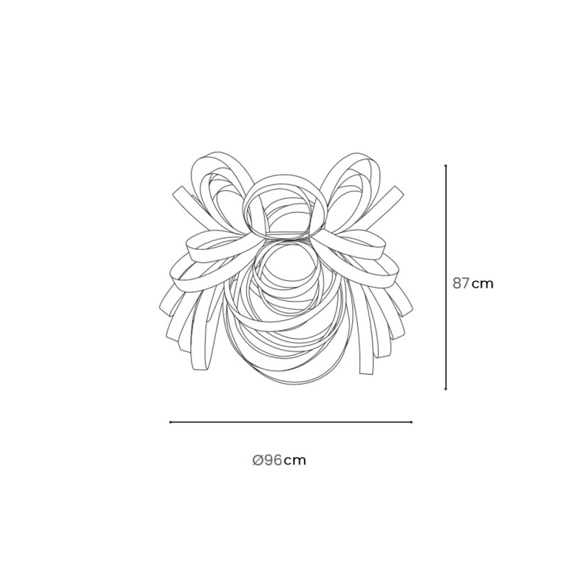 Specification Image for Tom Raffield Butterfly Pendant Giant