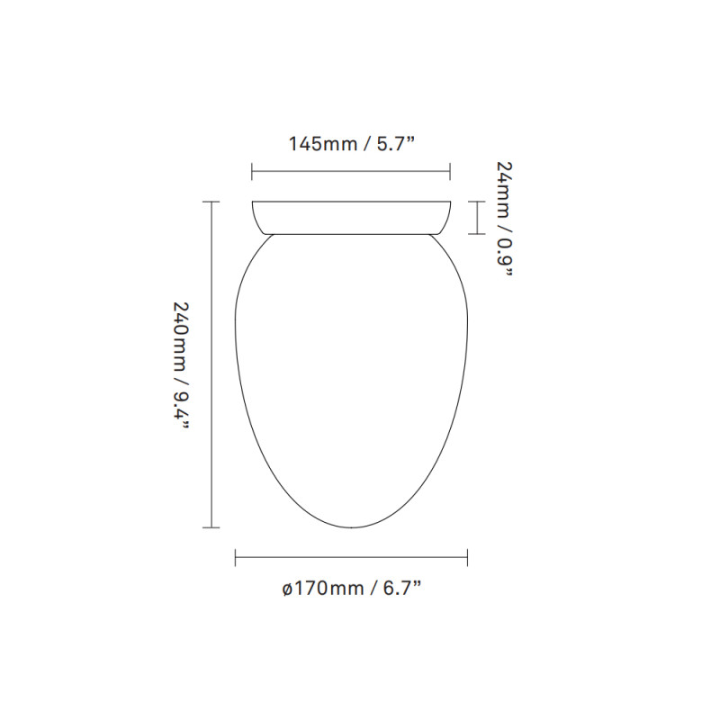 Specification Image for Nuura Rizzatto 171 Ceiling Light