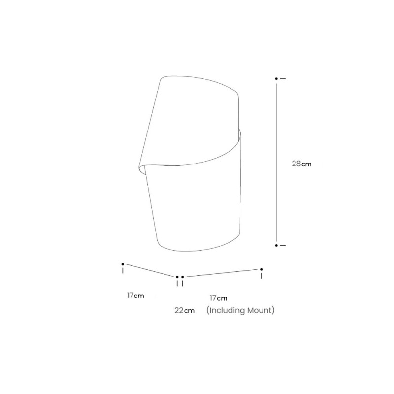 Specification Image for Tom Raffield Neap Wall Light