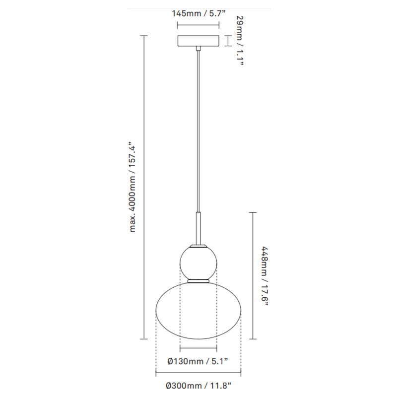 Specification Image for Nuura Rizzatto 32 Pendant Light